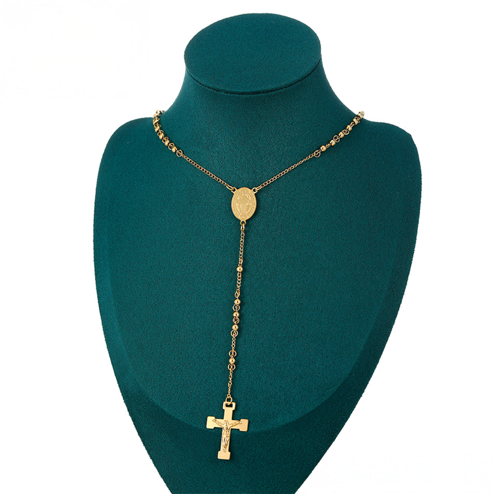 Kríž Pozlátený Zliatinový Náhrdelník ( Náhrdelník )