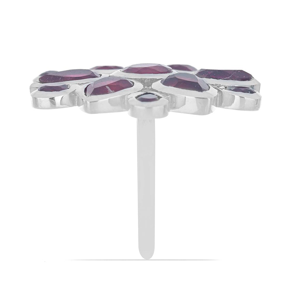 Strieborný Prsteň s Madagaskarským Rubínom