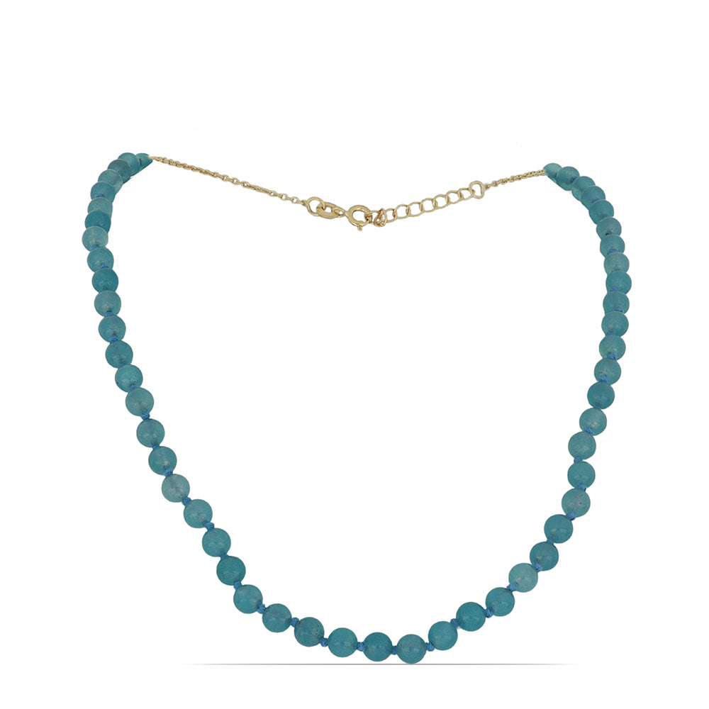 Pozlátený Strieborný Náhrdelník s so Smithsonite