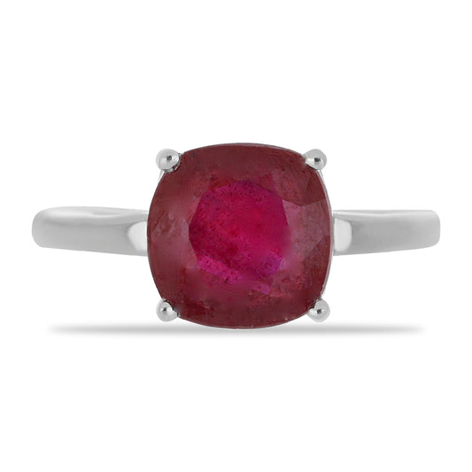 Strieborný Prsteň s Madagaskarským Rubínom