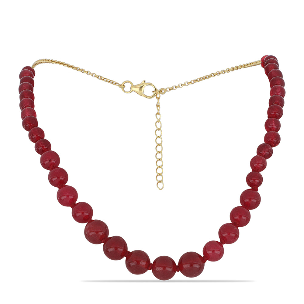 Pozlátený Strieborný Náhrdelník s Červeným Achátom