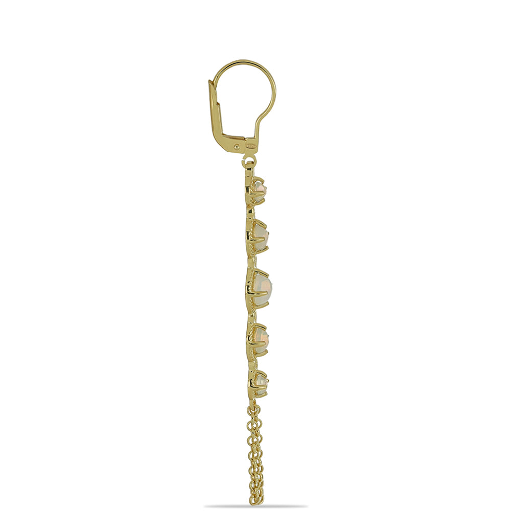 Pozlátené Strieborné Náušnice s Etiópskym Opálom z Lega Dembi