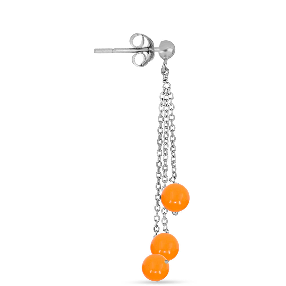 Strieborné Náušnice s so Žltým Nefritom