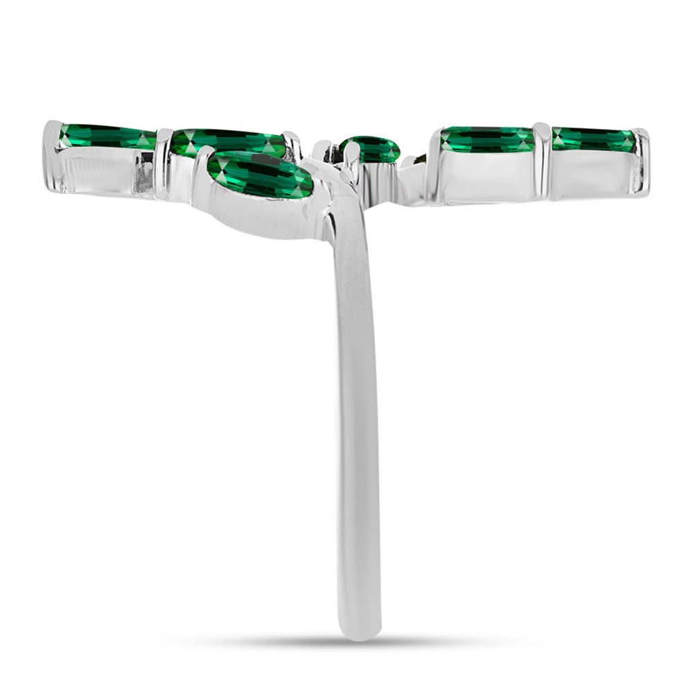 Strieborný Prsteň s so Zeleným Turmalinom