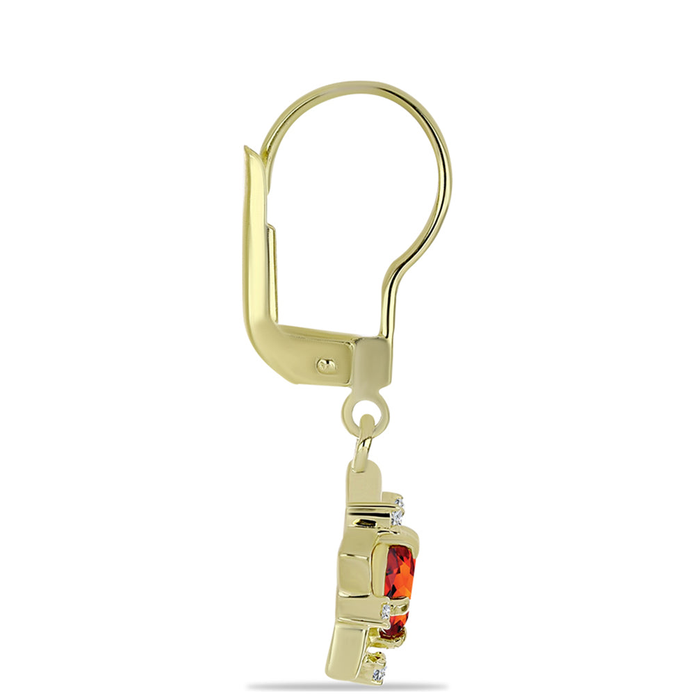 Pozlátené Strieborné Náušnice s Citrínom z Madeiry a Bielym Topásom