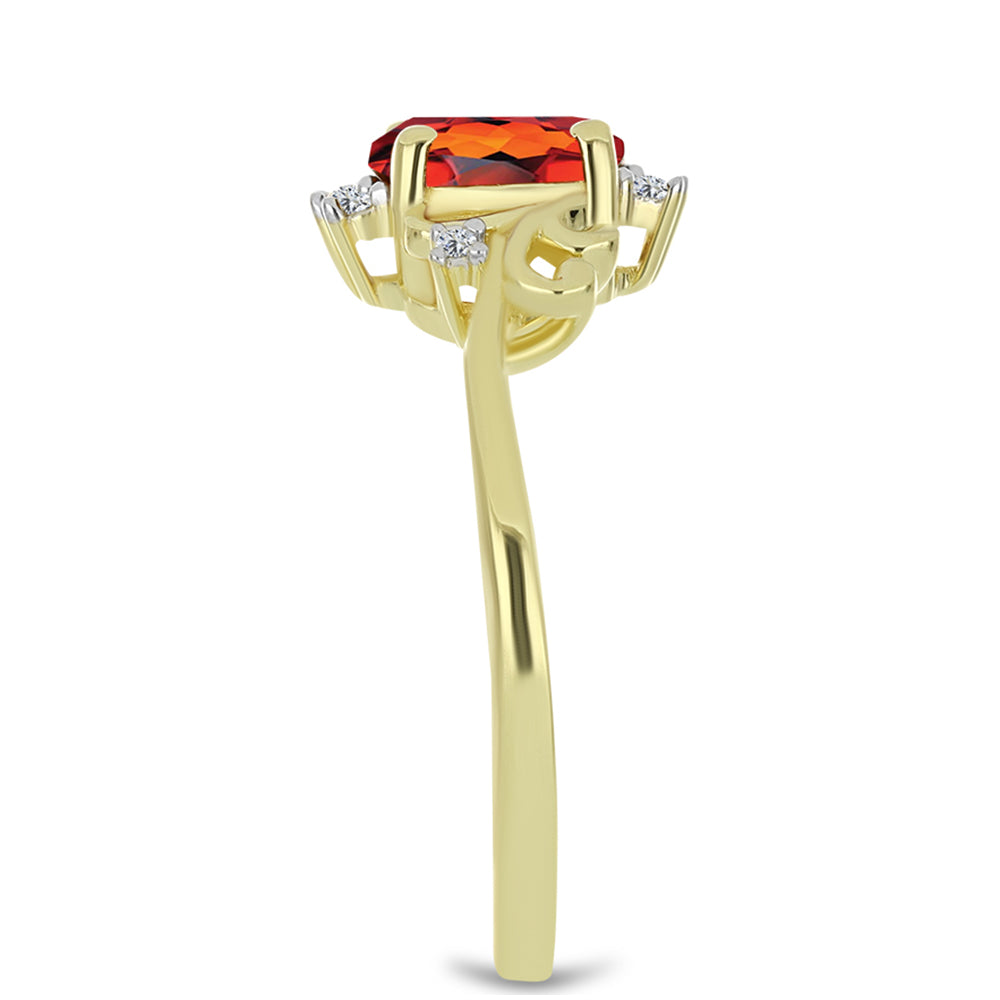 Pozlátený Strieborný Prsteň s Citrínom z Madeiry a Bielym Topásom