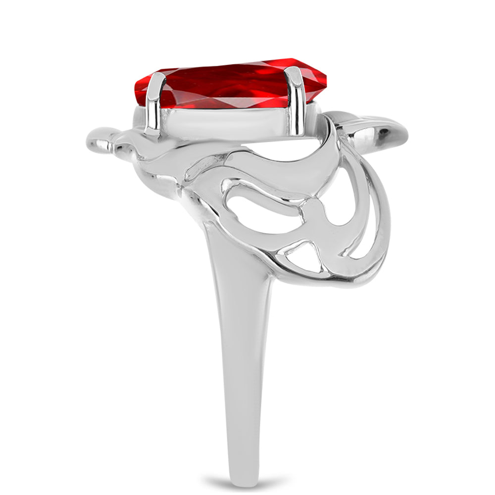 Strieborný Prsteň s Červeným Achátom