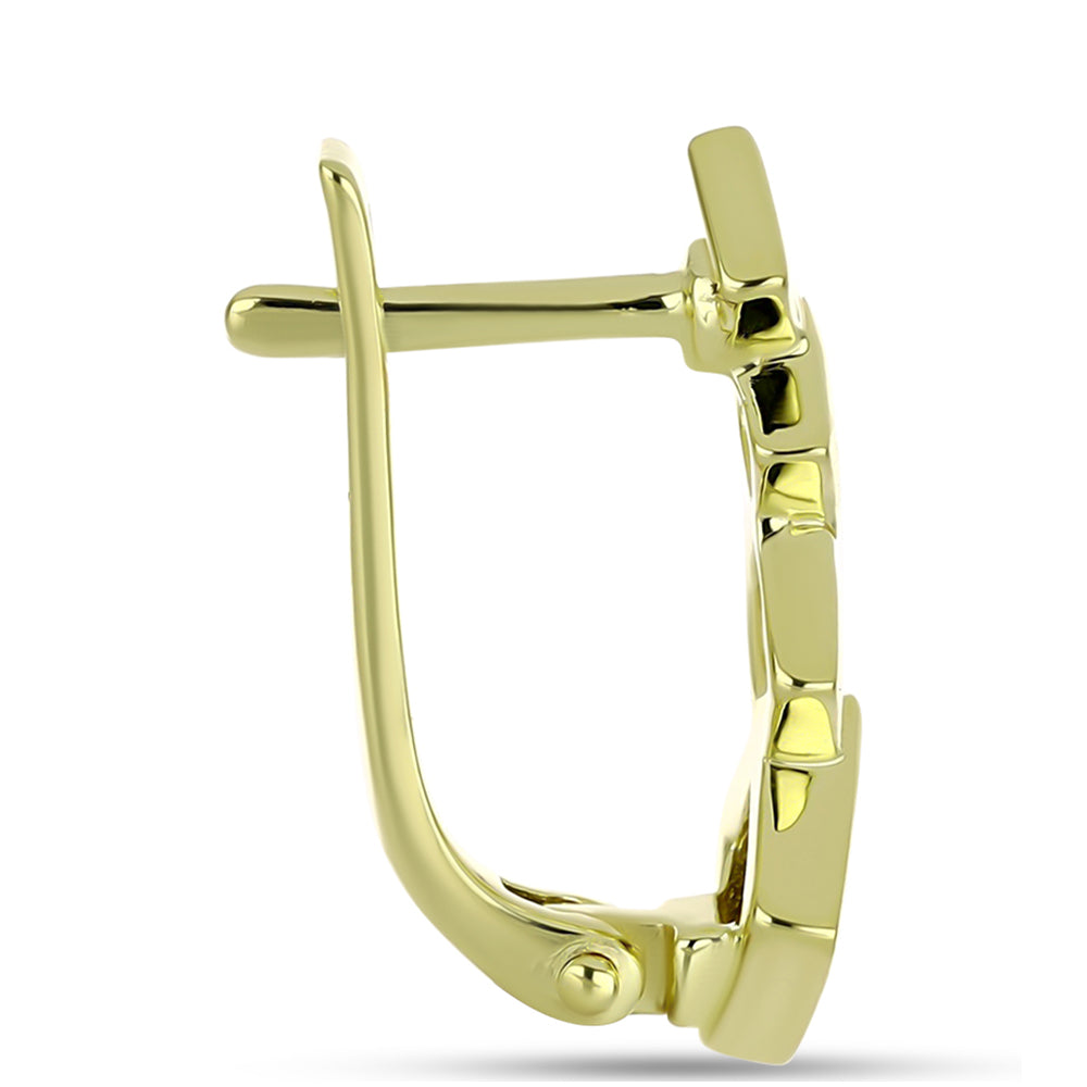 Pozlátené Strieborné Náušnice s Modrým Diamantom a Bielym Topásom