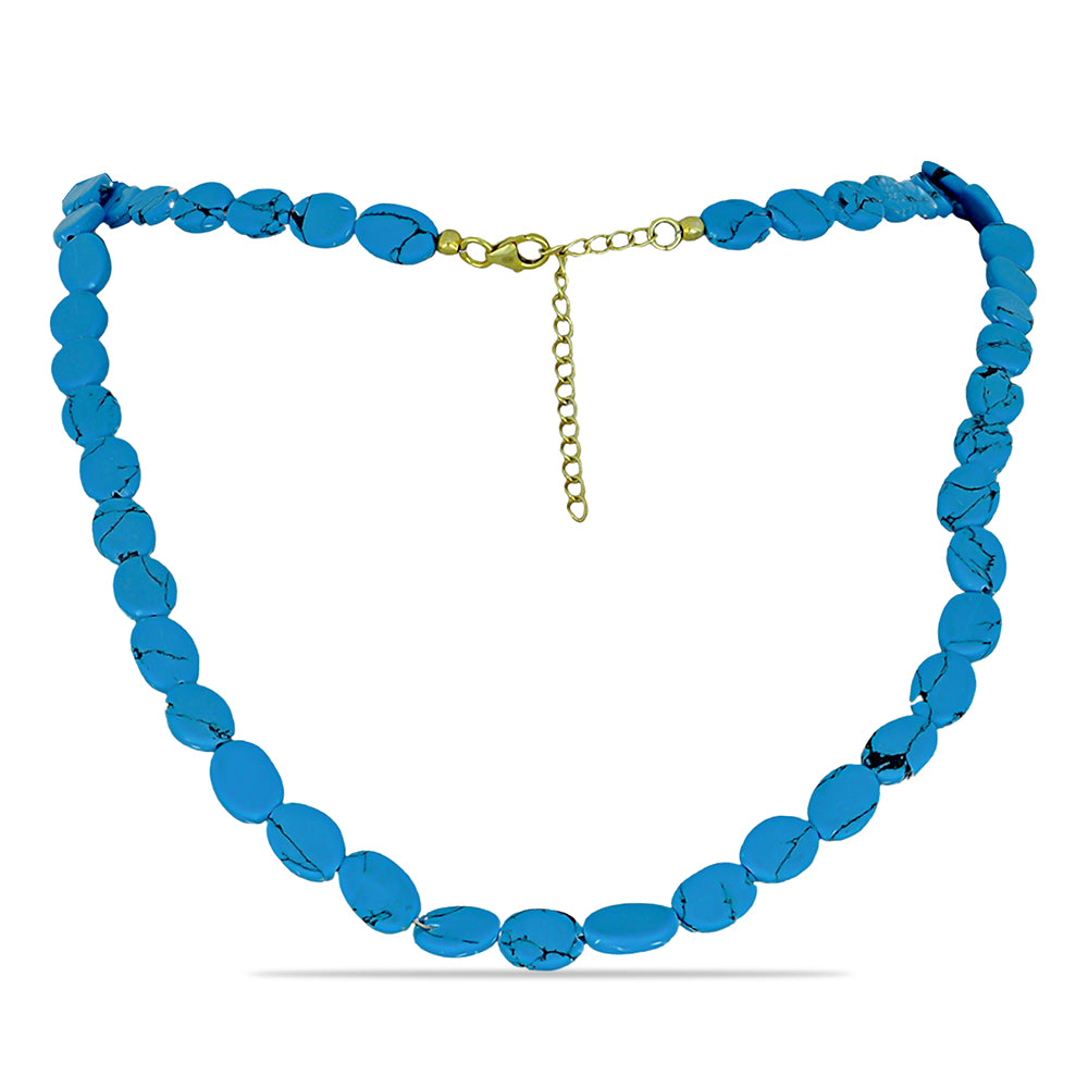 Pozlátený Strieborný Náhrdelník s so Sleeping Beauty Tyrkysom