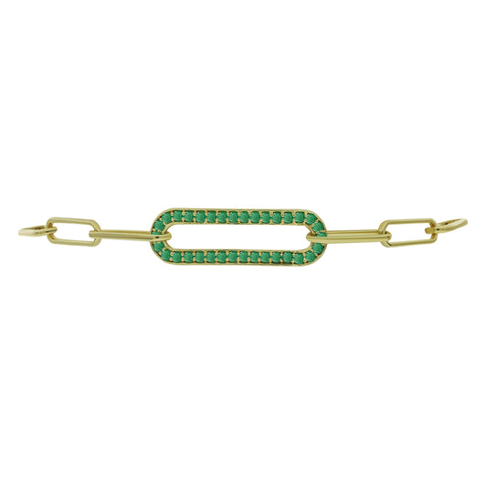 Pozlátený Strieborný Náramok s Brazílskym Smaragdom