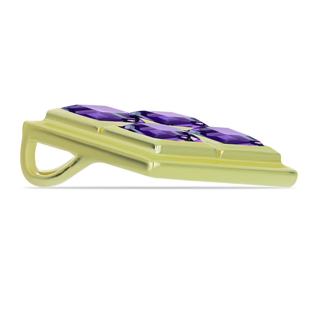 Pozlátený Strieborný Prívesok s Marockým Ametystom