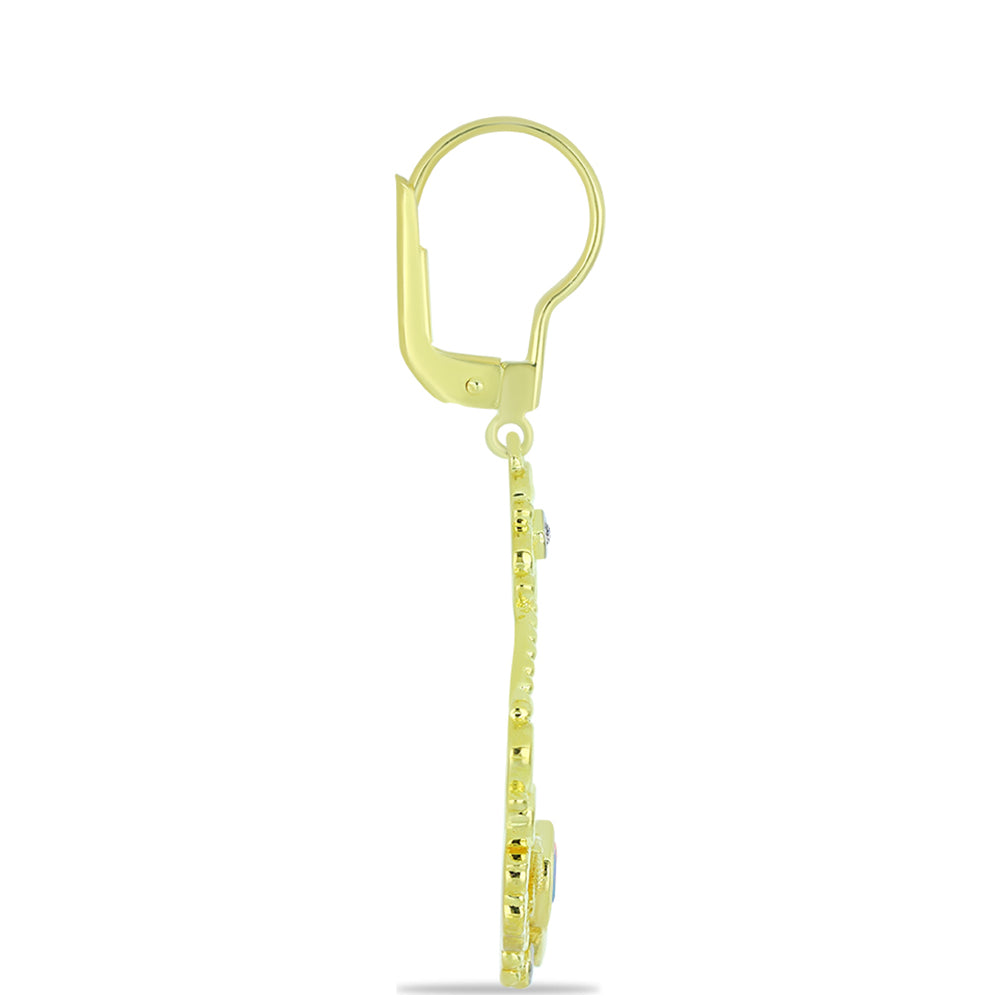 Pozlátené Strieborné Náušnice s Welo opálom a Chakra Turmalínom