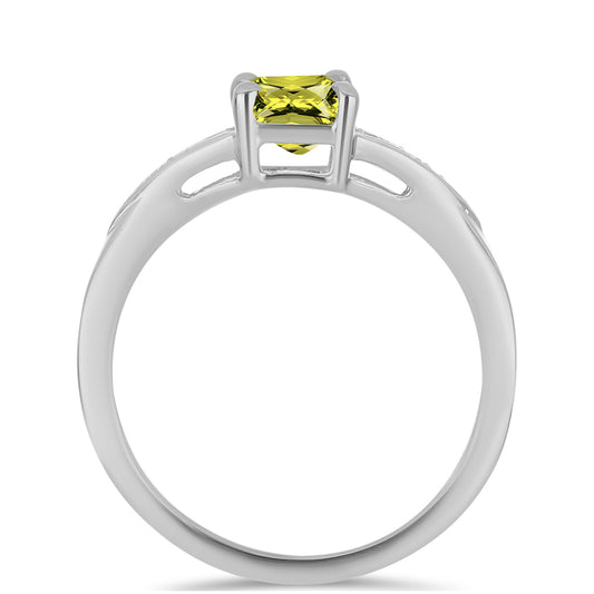 Strieborný Prsteň s Citrónovým Topásom a Bielym Topásom