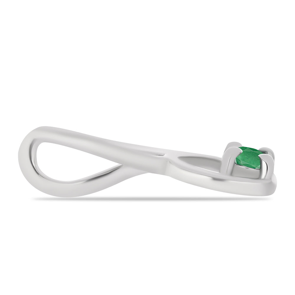 Strieborný Prívesok s Brazílskym Smaragdom