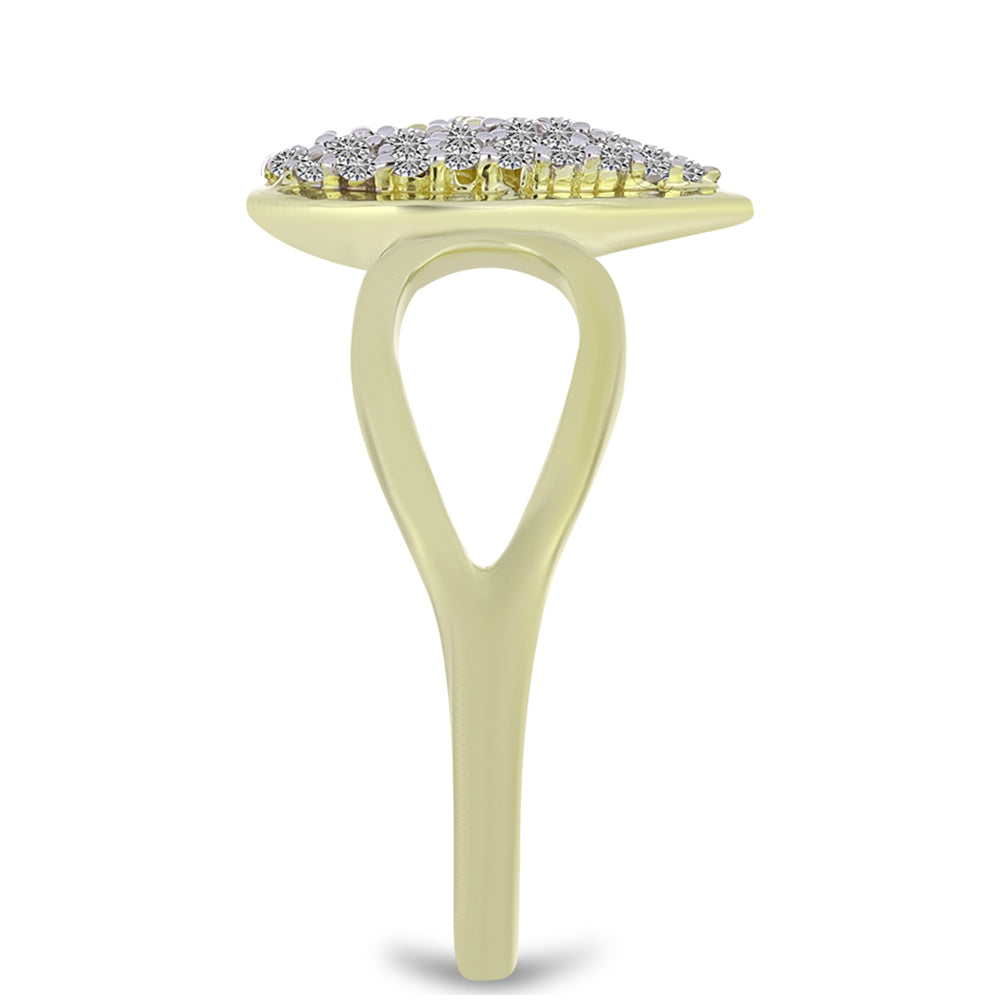 Pozlátené Strieborné Sada s Champagne Diamantom a Bielym Topásom ( Náušnice+Prsteň +Prívesok )