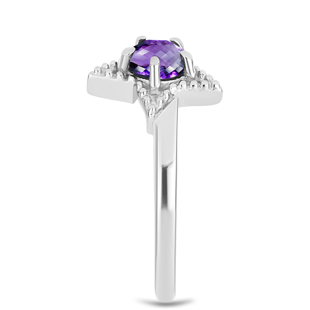 Strieborný Prsteň s Marockým Ametystom