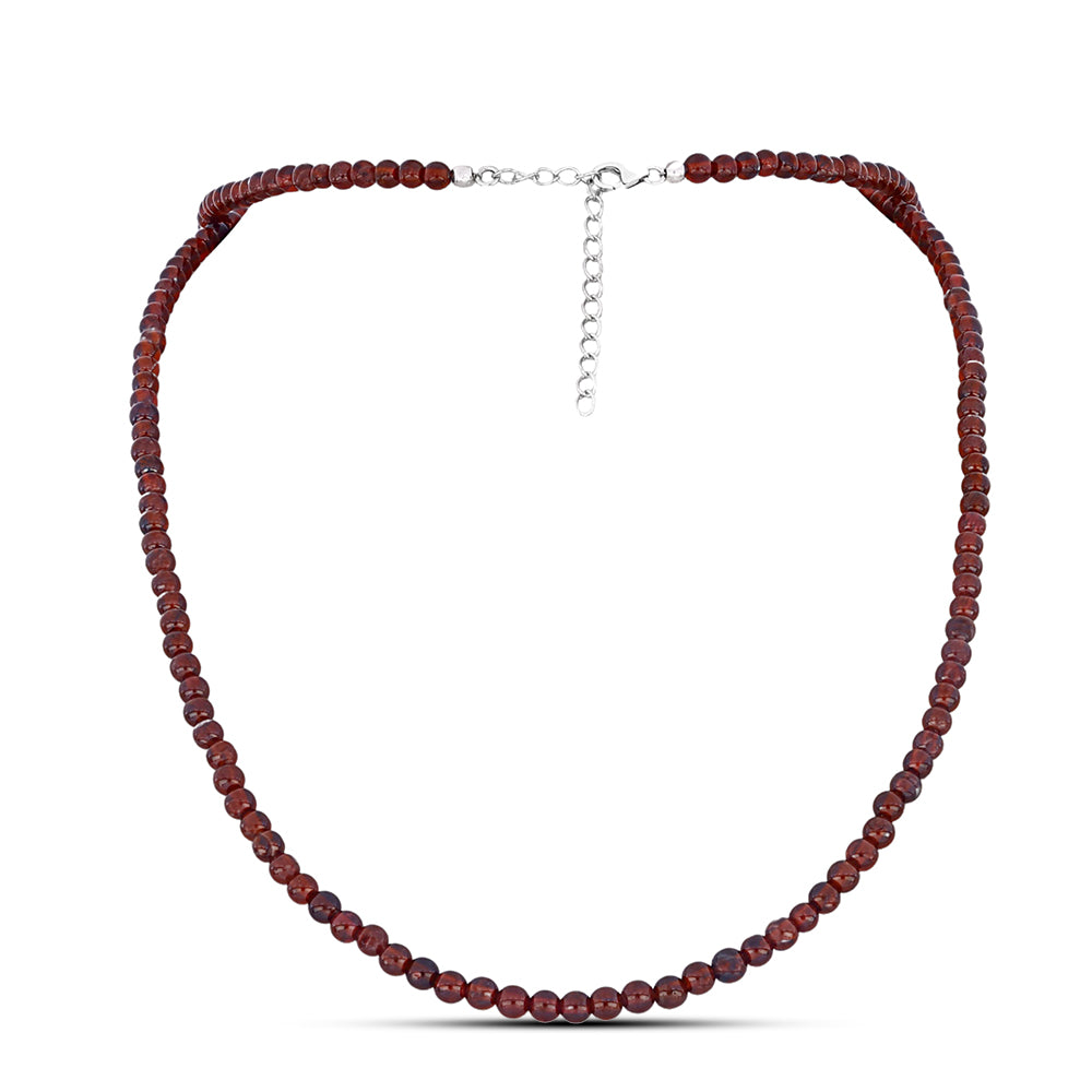 Strieborný Náhrdelník s Bartonským Granátom