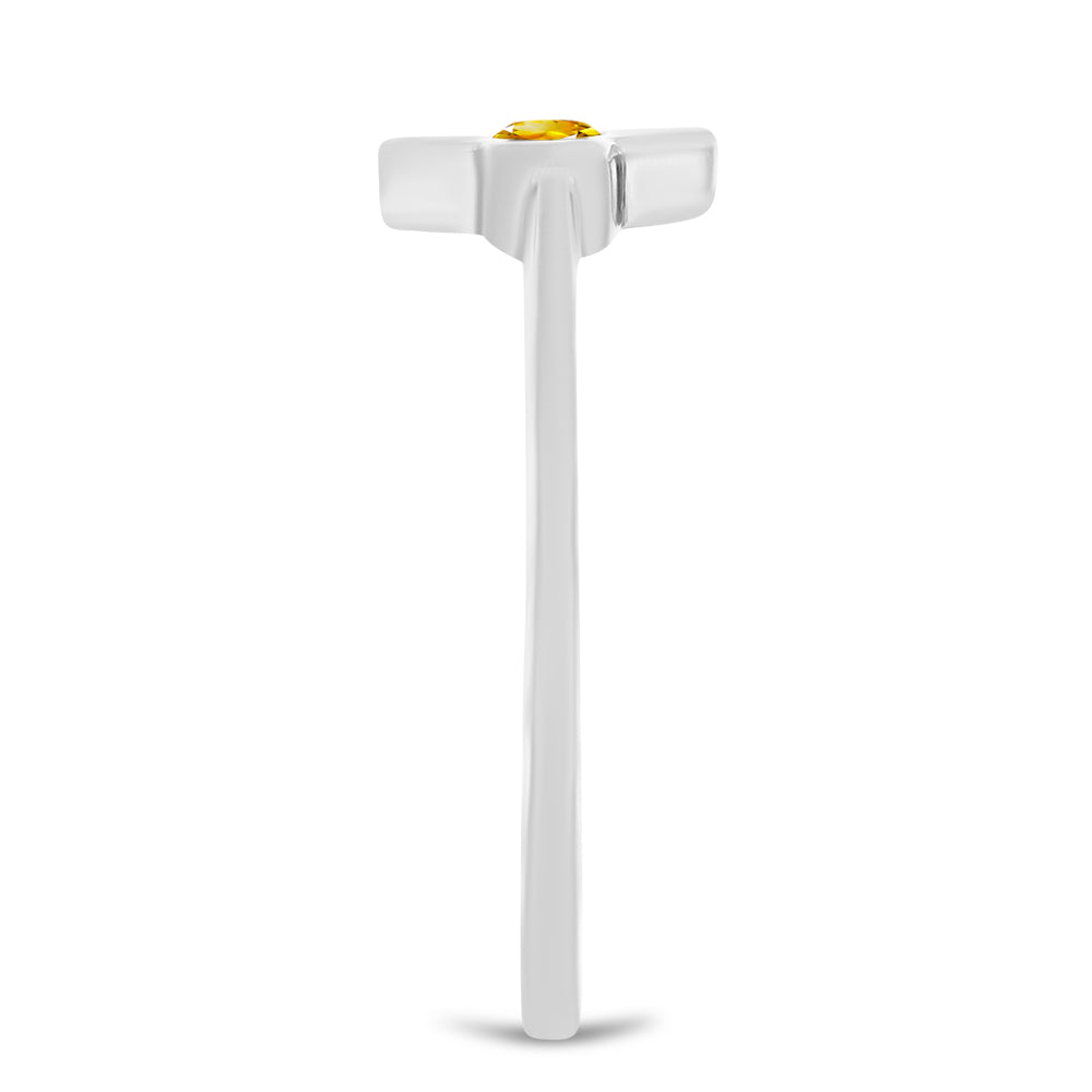 Strieborné Sada s Uralským Citrínom ( Náušnice+Prsteň )