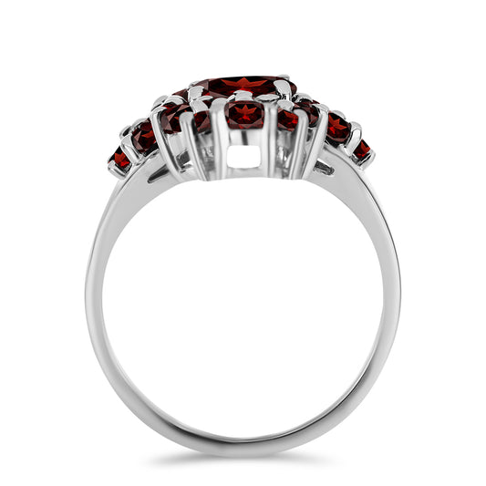 Strieborný Prsteň s Bartonským Granátom