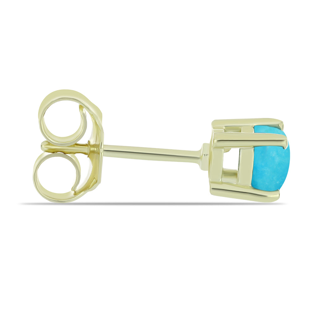 Pozlátené Strieborné Náušnice s so Sleeping Beauty Tyrkysom