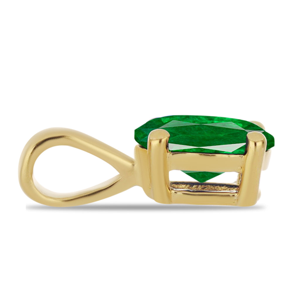 Pozlátené Strieborné Sada s Umelým Rubínom a Umelým Smaragdom ( Prívesok )