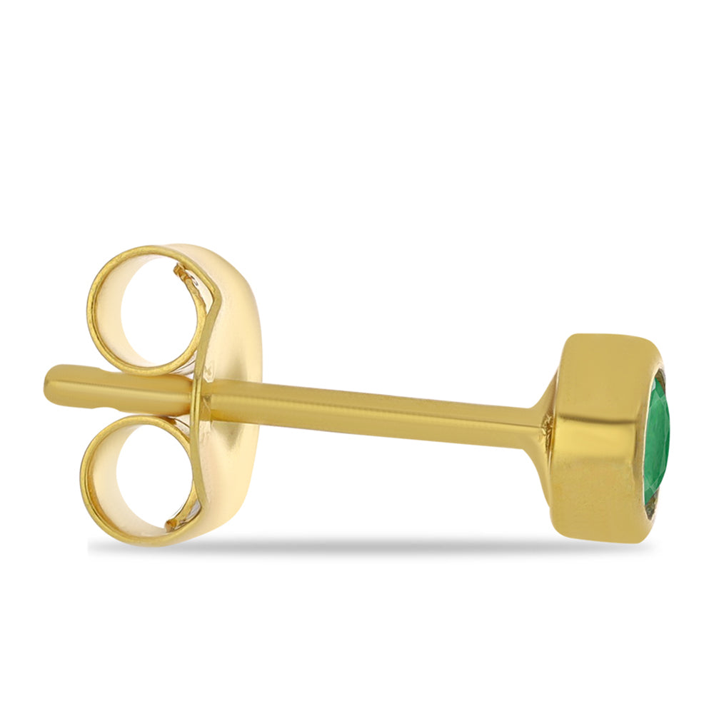 Pozlátené Strieborné Náušnice s Brazílskym Smaragdom
