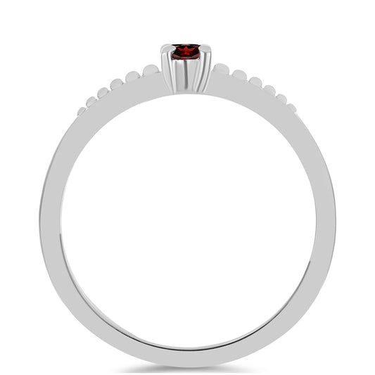 Strieborný Prsteň s Bartonským Granátom