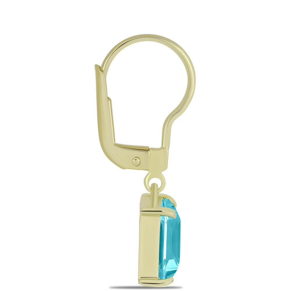 Pozlátené Strieborné Náušnice s Paraiba Kremeňom