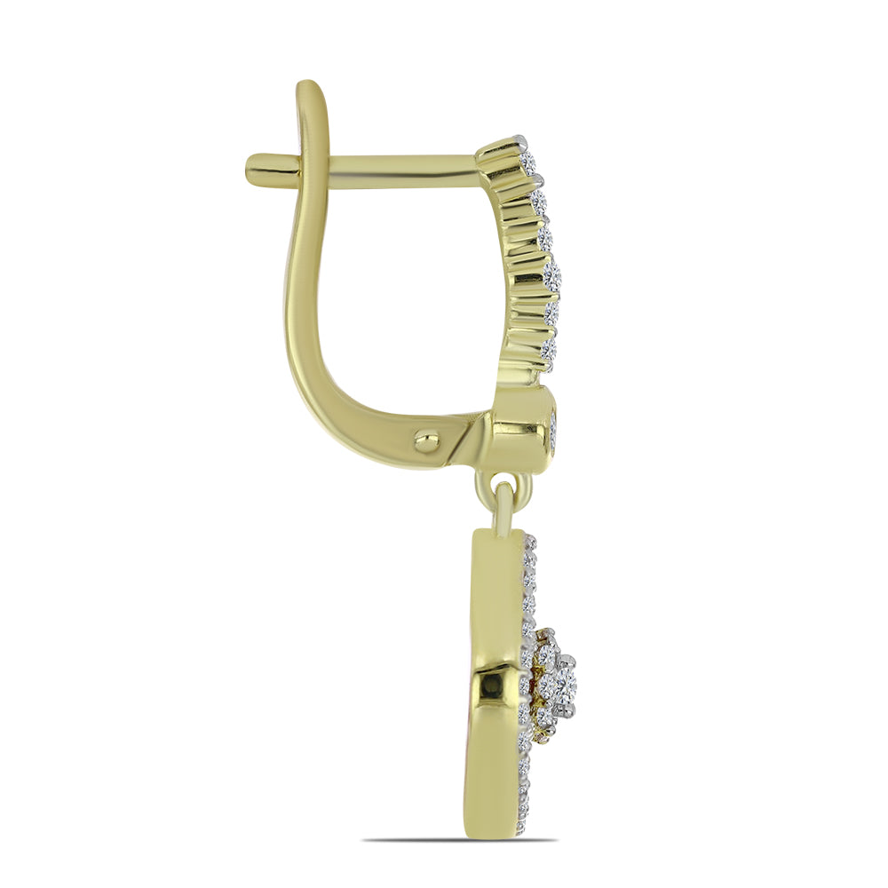 Pozlátené Strieborné Náušnice s Červeným Hubovitým Koralom a Bielym Topásom