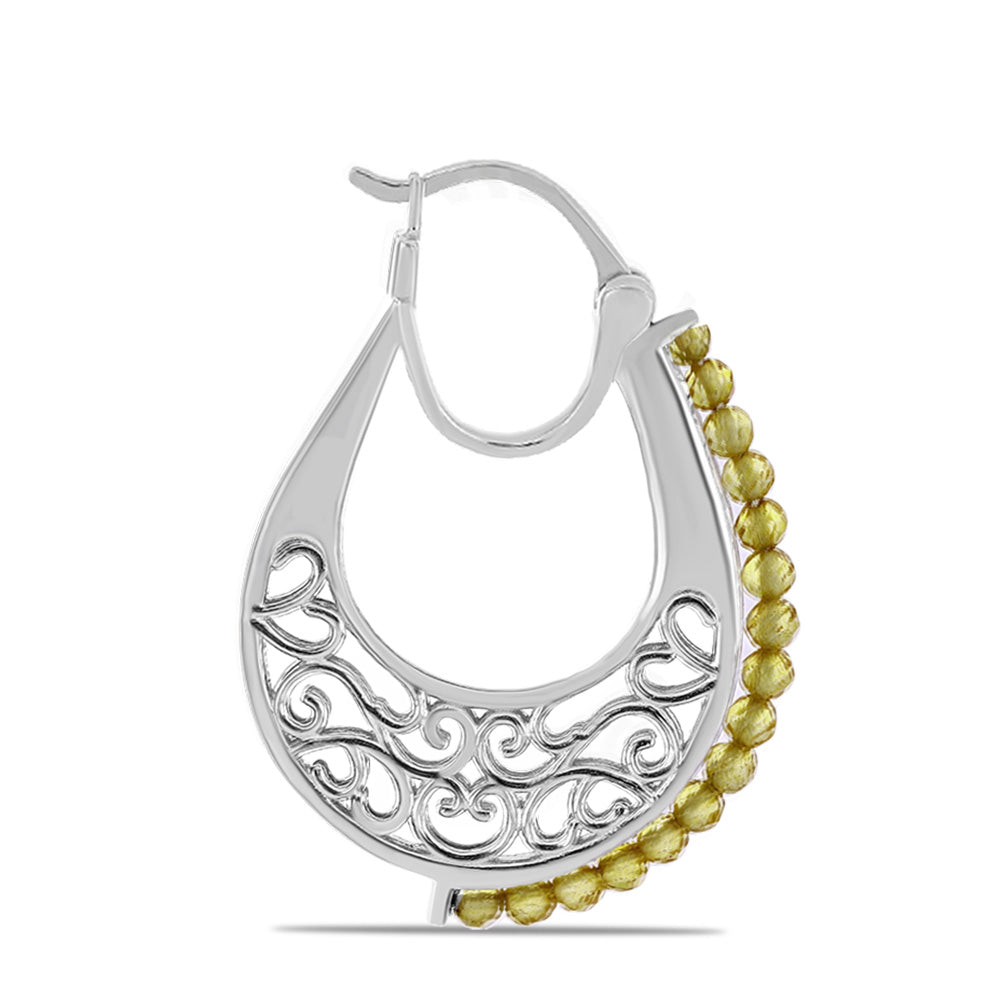 Strieborné Náušnice s Uralským Citrínom