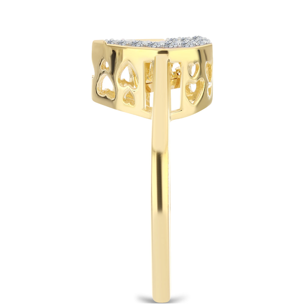 Pozlátený Strieborný Prsteň s Koňakovým Diamantom a Bielym Topásom