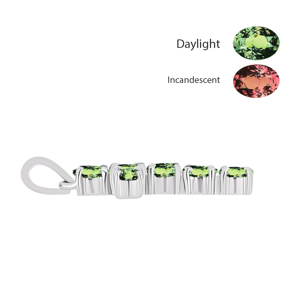 Kríž Strieborný Prívesok s Prírodným Alexsandritom