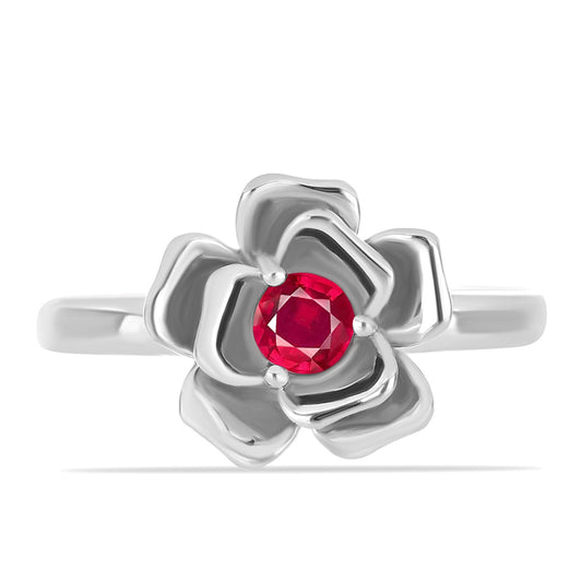 Strieborný Prsteň s Madagaskarským Rubínom