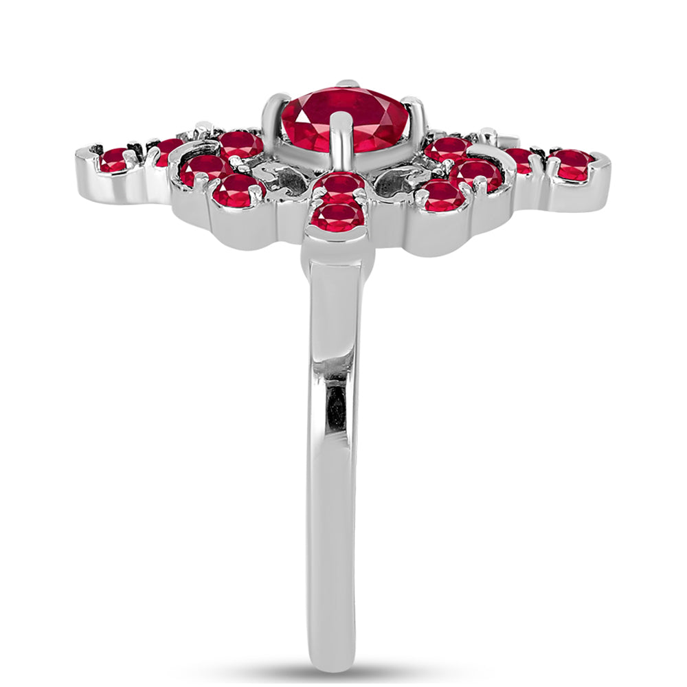 Strieborný Prsteň s Madagaskarským Rubínom