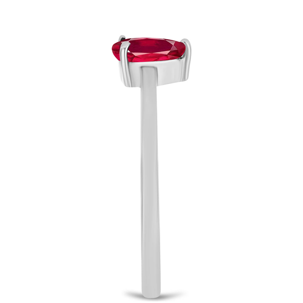 Strieborný Prsteň s Madagaskarským Rubínom
