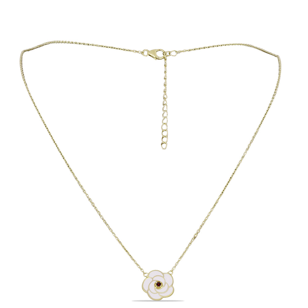 Pozlátený Strieborný Náhrdelník s Bartonským Granátom