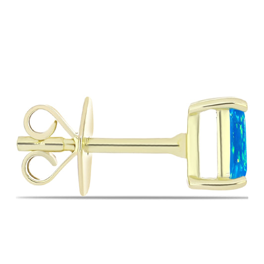 Pozlátené Strieborné Náušnice s Etiópskym Paradise Opálom