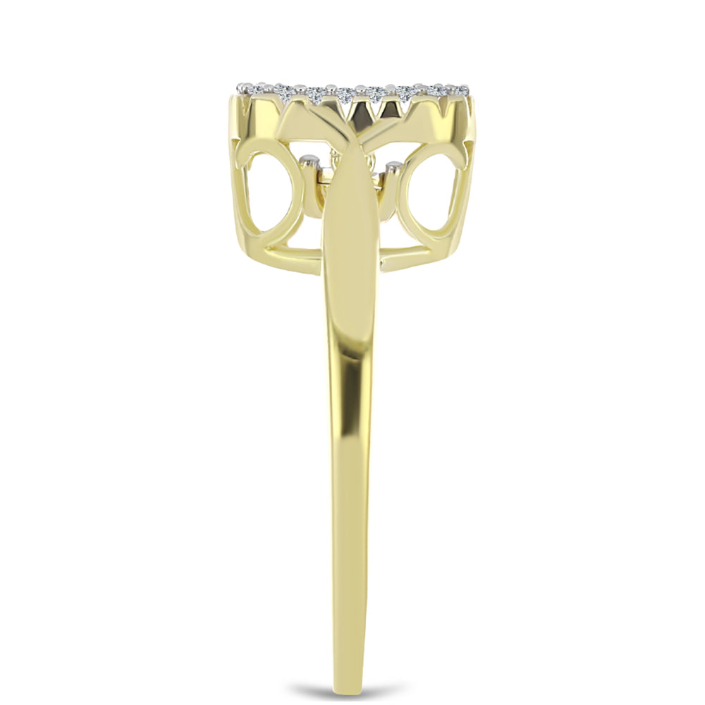 Pozlátený Strieborný Prsteň s Bielym Diamantom a Bielym Topásom