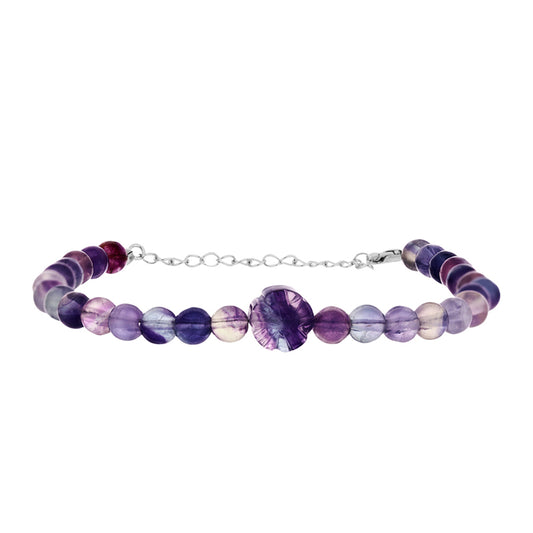 Strieborný Náramok s so Zebra Fluoritom