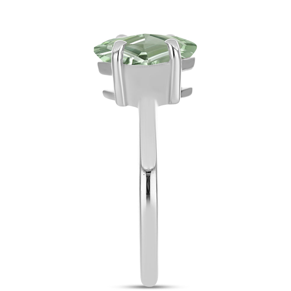 Strieborný Prsteň s so Zeleným Ametystom