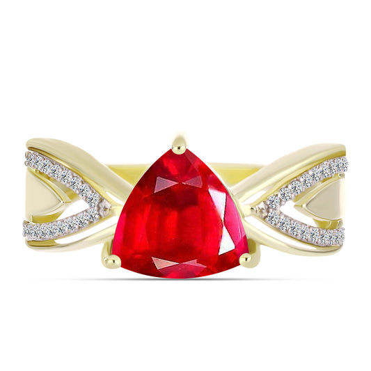 Pozlátený Strieborný Prsteň s Červeným Achátom a Bielym Topásom