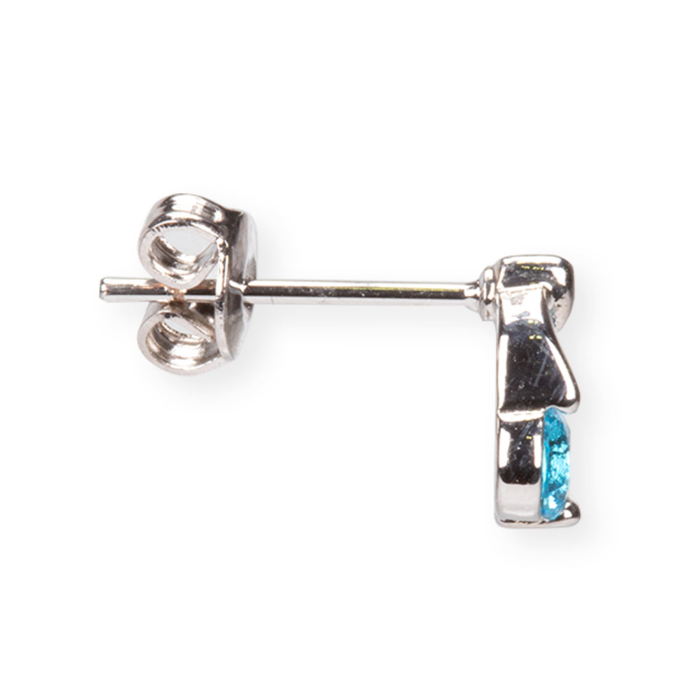 Bielym Zlatom Pozlátené Zliatinové Sada s Modrým Emporia® Krištáľom ( Náhrdelník+Náušnice+Prívesok )