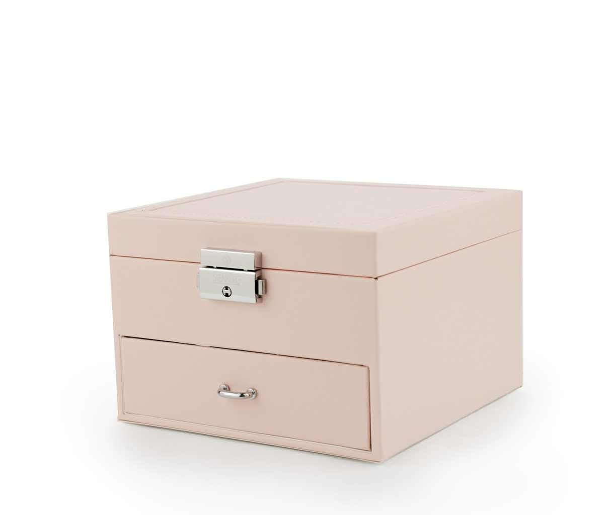 Elegantná Šperkovnica a Organizér so Zrkadlom, Ružová