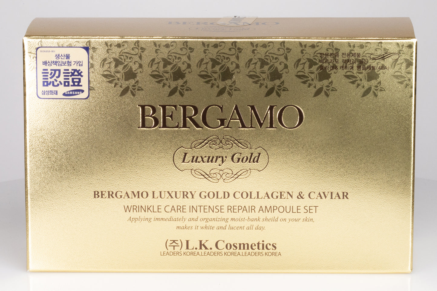 BERGAMO LUXURY GOLD 4-kusová Sada Ampuliek Kolagén & Kaviár, 13 ml x 4