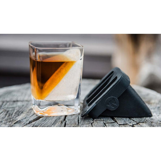 Whiskey Lovers Kit - Silicone Wedge, chill rocks, Glass from US
