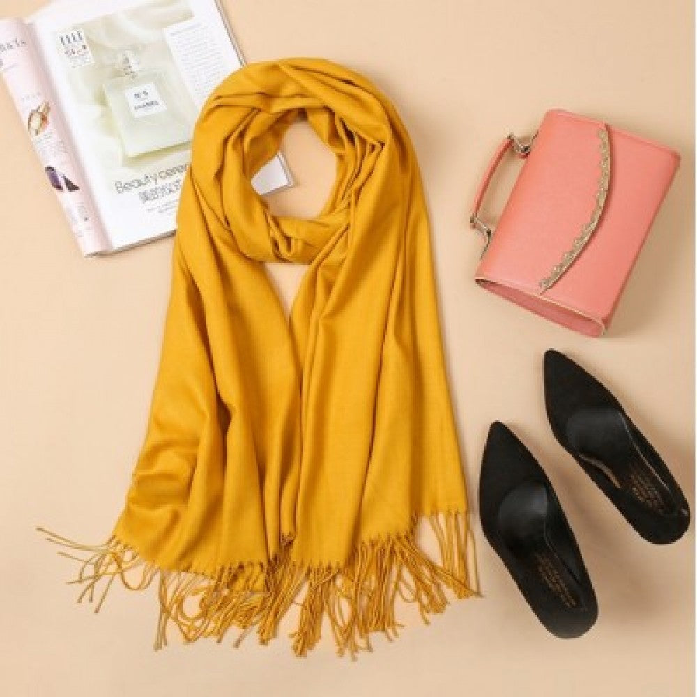 Módny Šál s Kašmírovým Efektom, Horčicová