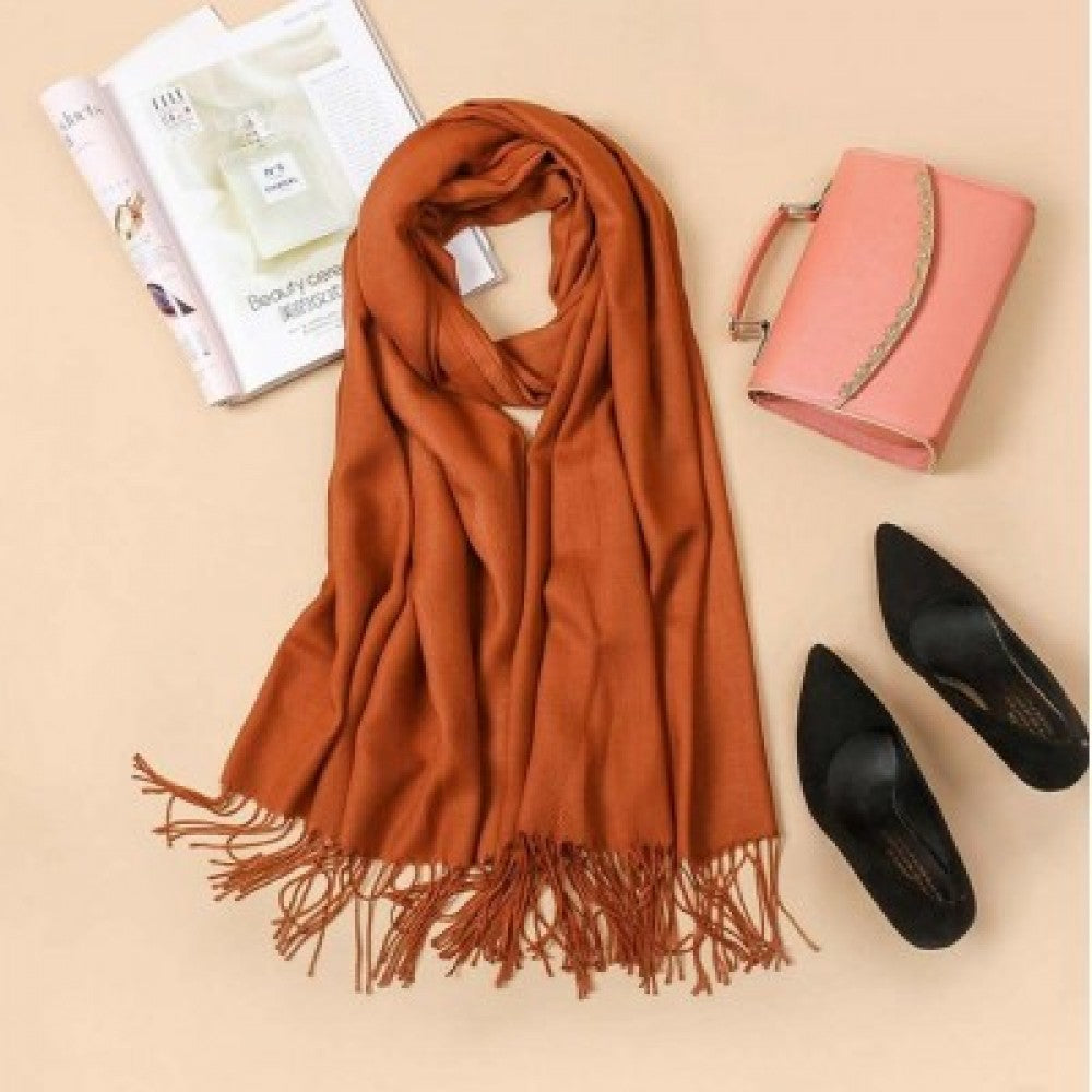 Módny Šál s Kašmírovým Efektom, Hnedá