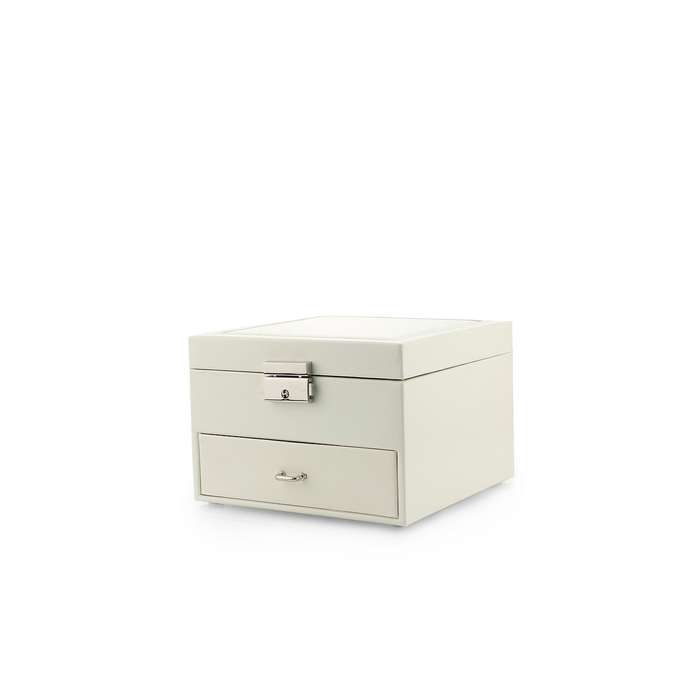 Elegantná Šperkovnica a Organizér so Zrkadlom, Biela