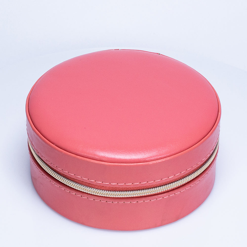 Organizér na šperky z PU Kože a Zamatu, Koralový