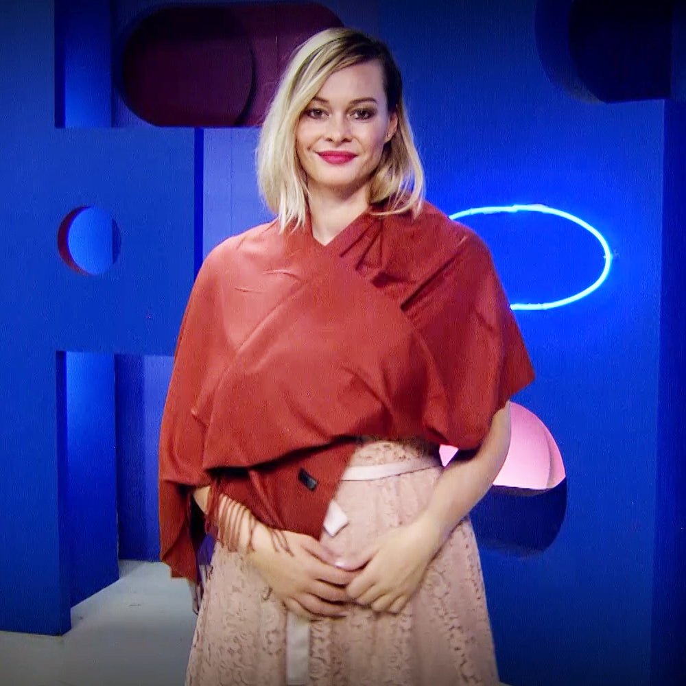 Šál-šatka zo 100% Pravého Pashmina Kašmíru, 70 cm x 170 cm, Čokoládovo hnedá farba